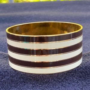 Large signature stripes Henri Bendel Enamel Bangle